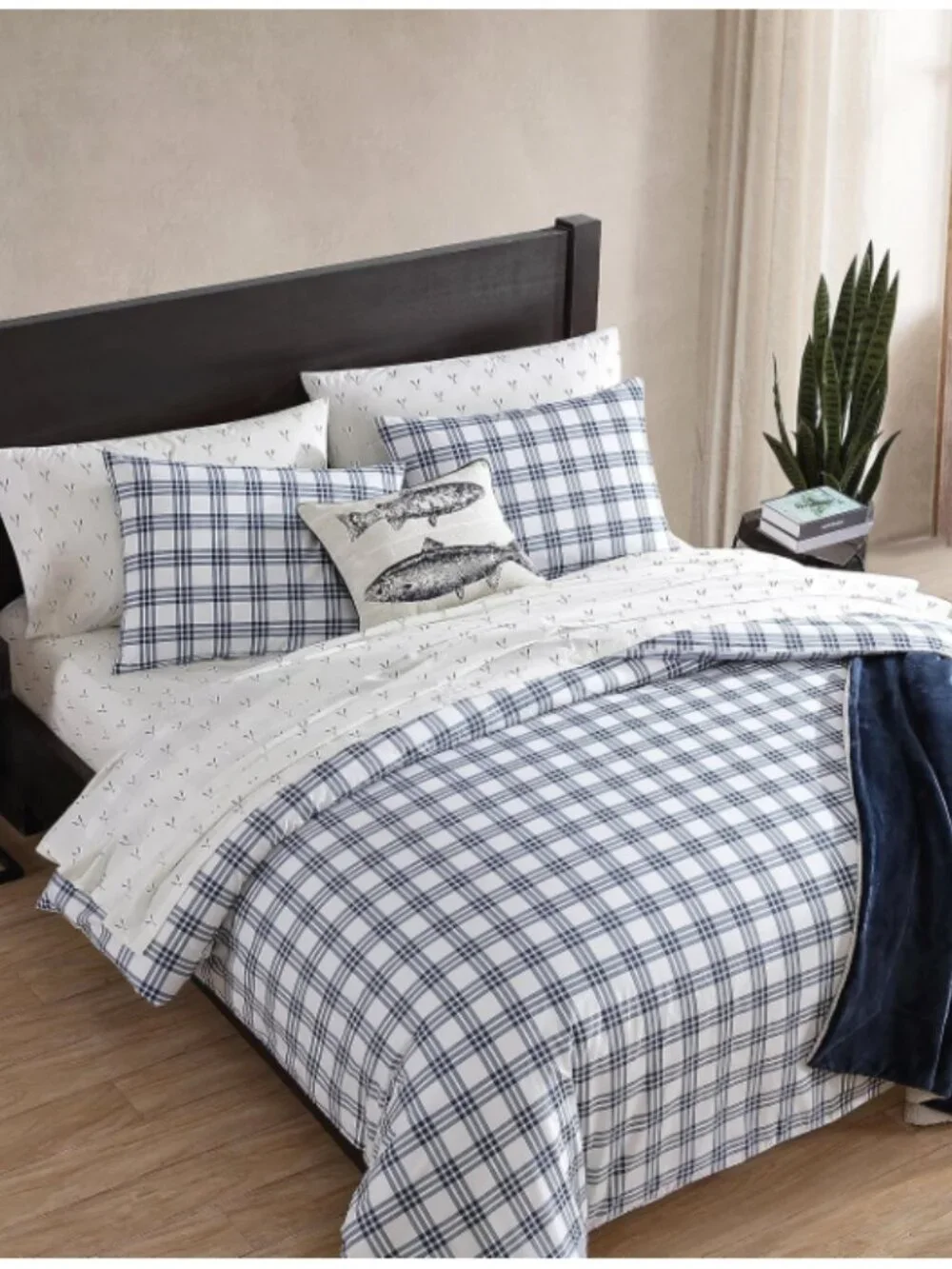 Eddie Bauer- King Duvet Cover Set 100% Cotton Bedding Set with Matching Shams
